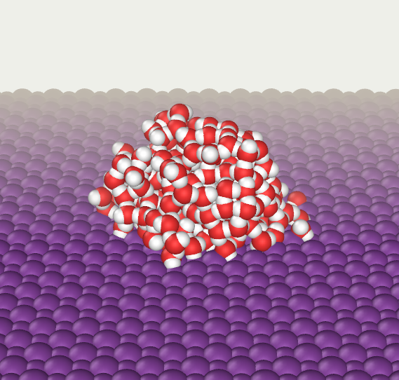 water on hydrophilic plate